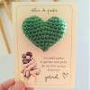 Câlin de poche personnalisé fête des pères - Petit cœur au crochet - Cadeau papa - Cadeau de la part de son enfant