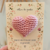 Generale Câlin de poche – Cadeau Maîtresse, Maître, Nounou, ATSEM ou AESH – Cœur au crochet fait main – Cadeau de fin d'année scolaire