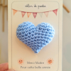 Maître Câlin de poche – Cadeau Maîtresse, Maître, Nounou, ATSEM ou AESH – Cœur au crochet fait main – Cadeau de fin d'année scolaire